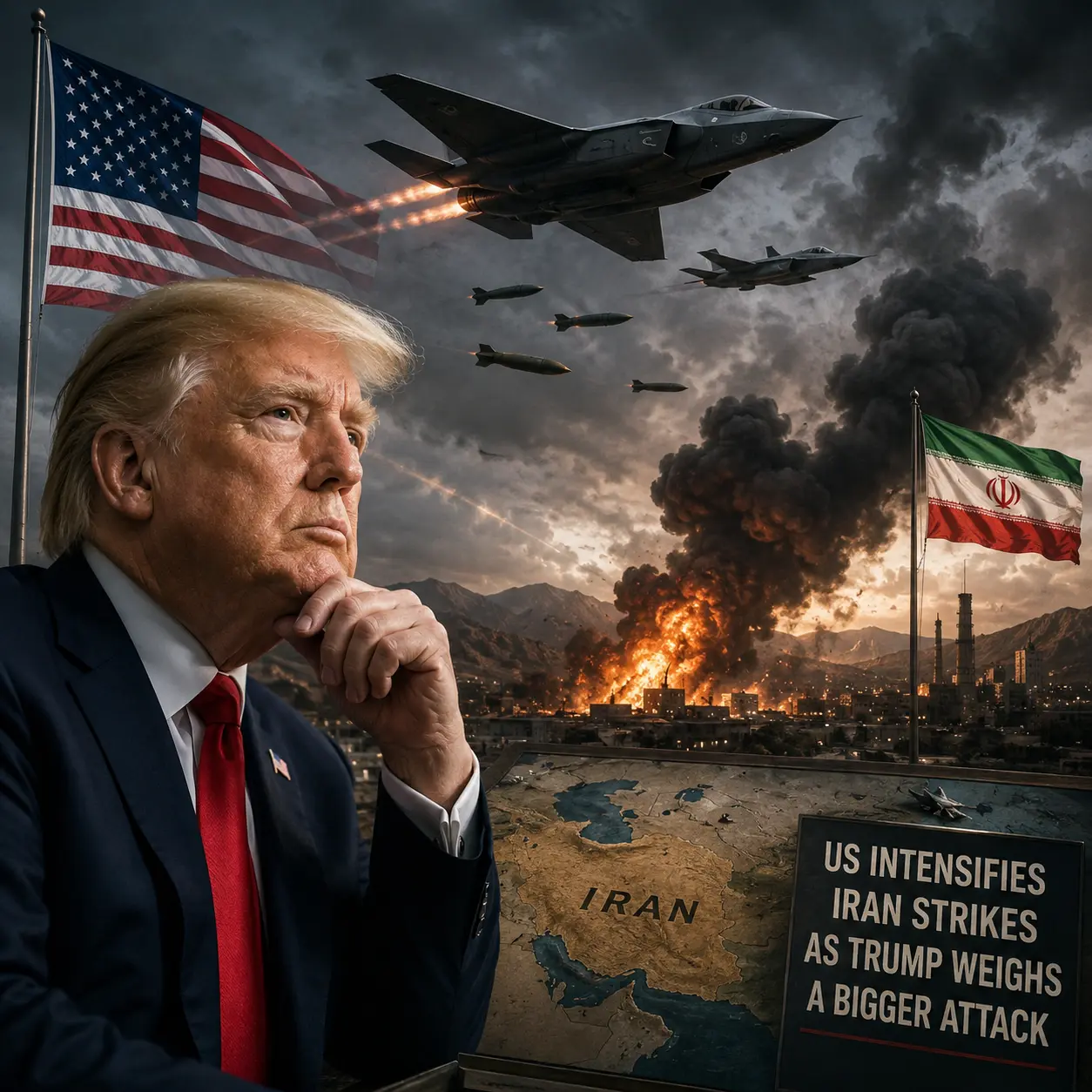 US Intensifies Iran Strikes as Trump Weighs a Bigger Attack