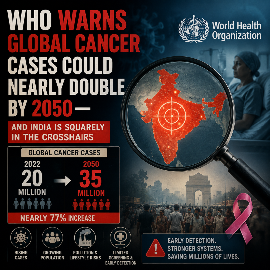 WHO Warns Global Cancer Cases Could Nearly Double By 2050 — And India Is Squarely in the Crosshairs.