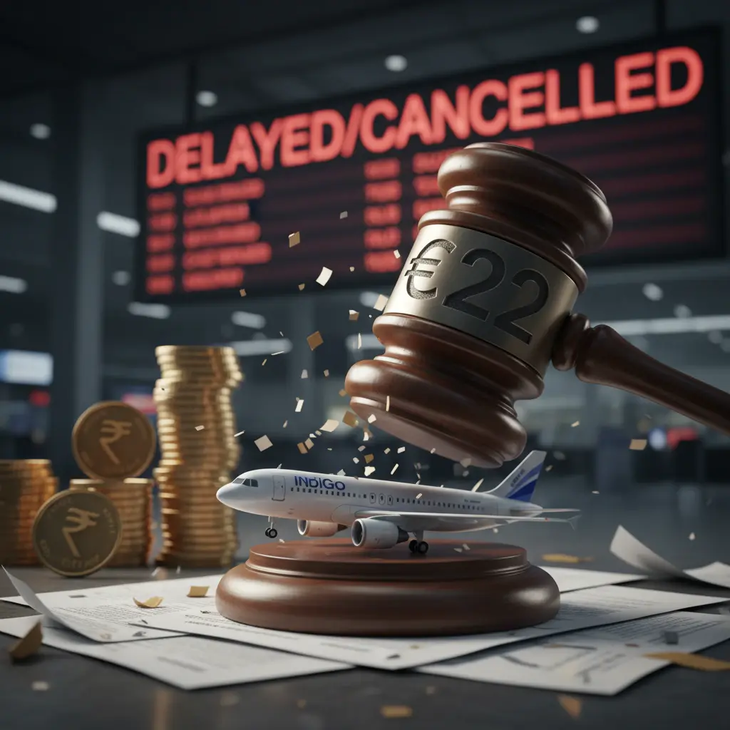 DGCA Slaps Rs 22 Crore Fine on IndiGo Over Flight Delays and Mass Cancellations