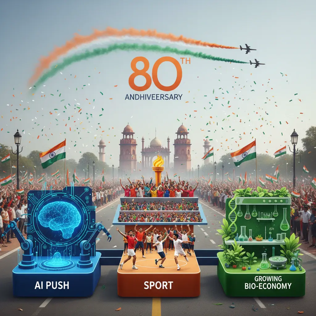 ndia Marks 80th Independence Day With a Big Push Toward AI, Sport, and a Growing Bio-Economy