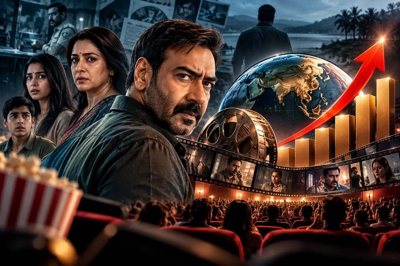 Drishyam 3 Box Office: Ajay Devgn's Thriller Posts a Record-Setting Opening Weekend.