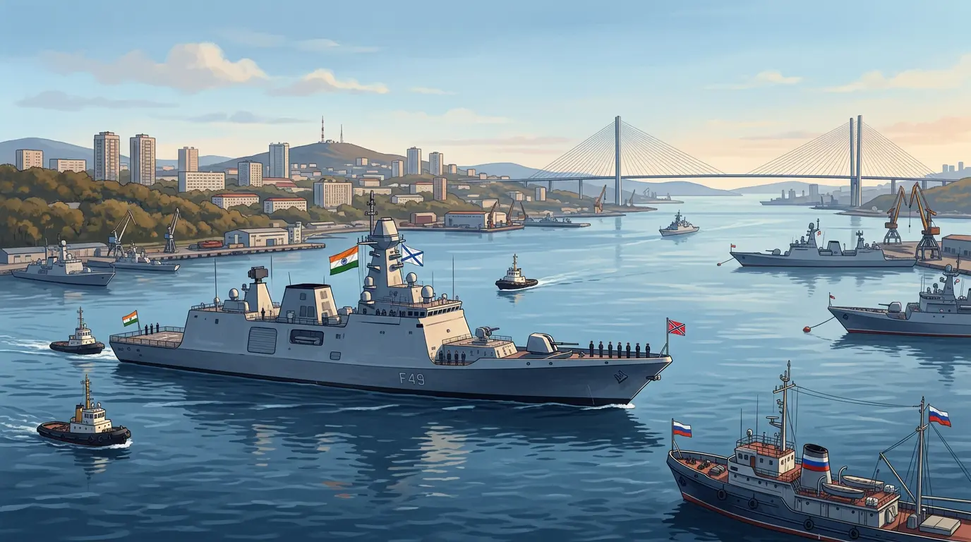 INS Sahyadri Arrives in Vladivostok for INDRA-2026, Adding a New Chapter to India-Russia Naval Cooperation