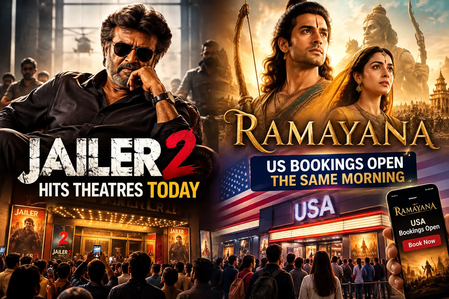 Jailer 2 Hits Theatres Today, and Ramayana’s US Bookings Open the Same Morning